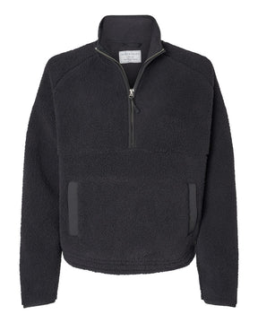 Boxercraft Women's Everest Half-Zip Pullover. BW8501 - Black
