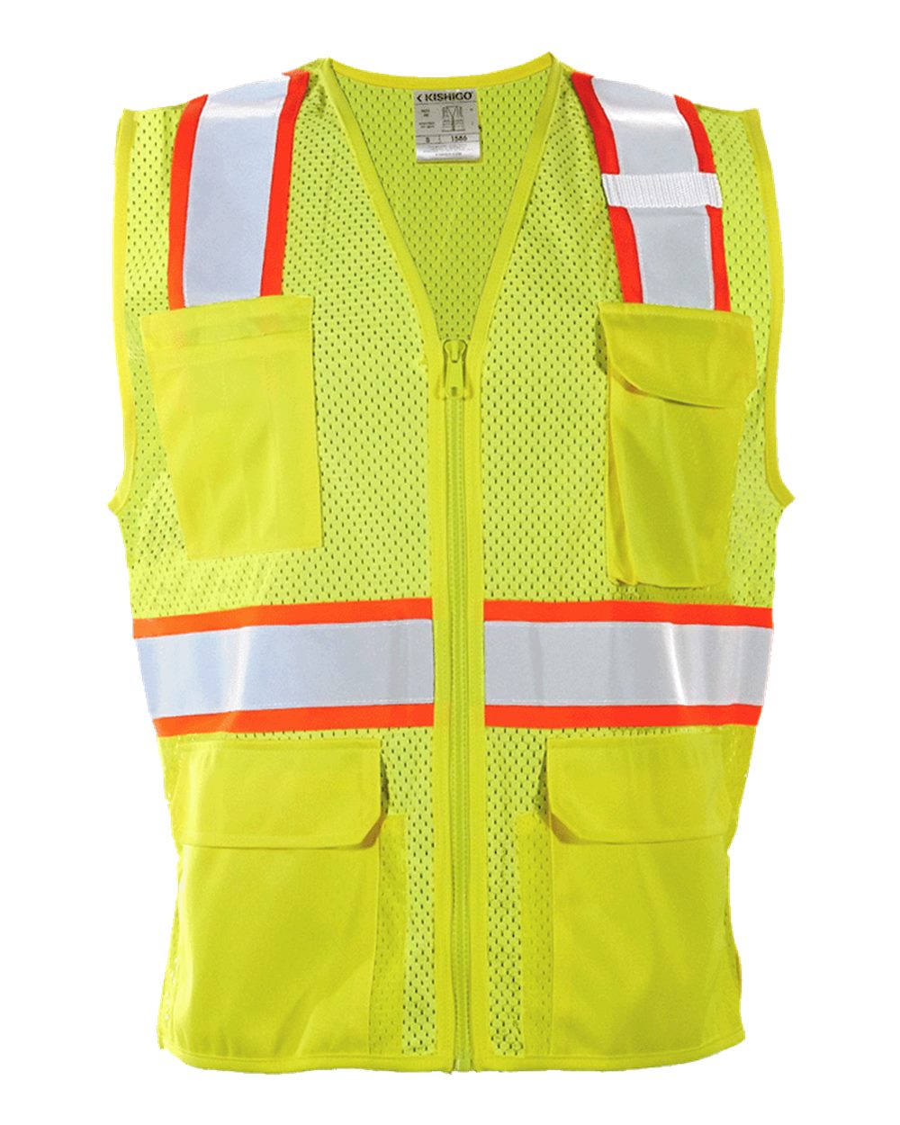 Kishigo Women's Standard Vest. 1586 - Lime/ Orange