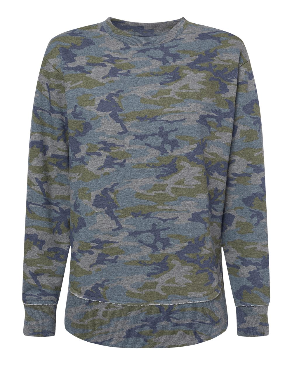LAT Women's Weekend Crewneck Sweatshirt. 3525 - Vintage Camo