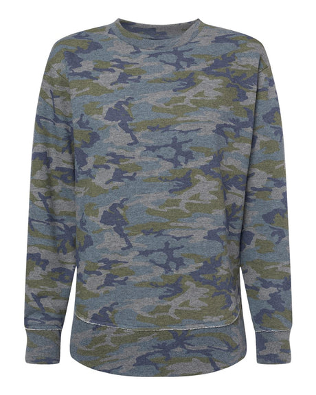 LAT Women's Weekend Crewneck Sweatshirt. 3525 - Vintage Camo