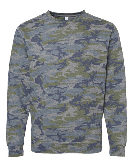 LAT Unisex Elevated Fleece Crewneck Sweatshirt. 6925 - Vintage Camo