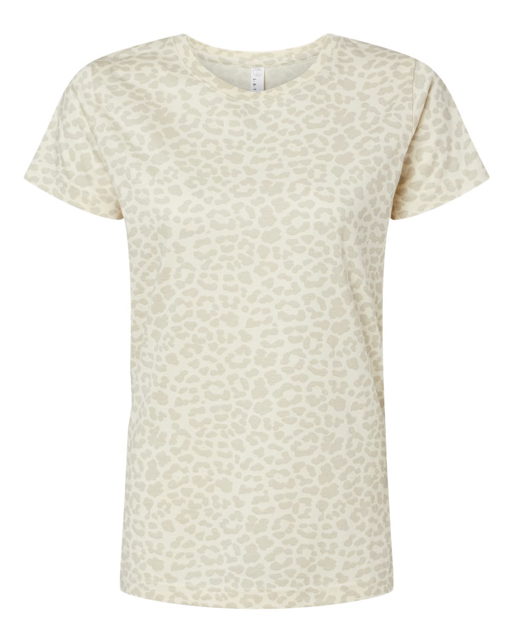 LAT Women's Fine Jersey Tee. 3516 - Natural Leopard