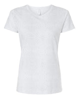 LAT Women's Fine Jersey Tee. 3516 - White Reptile