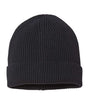 Atlantis Headwear Sustainable Fine Rib Cuffed Beanie. ANDY - Black