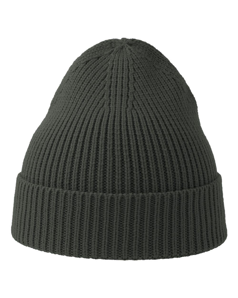 Atlantis Headwear Sustainable Fine Rib Cuffed Beanie. ANDY - Dark Grey