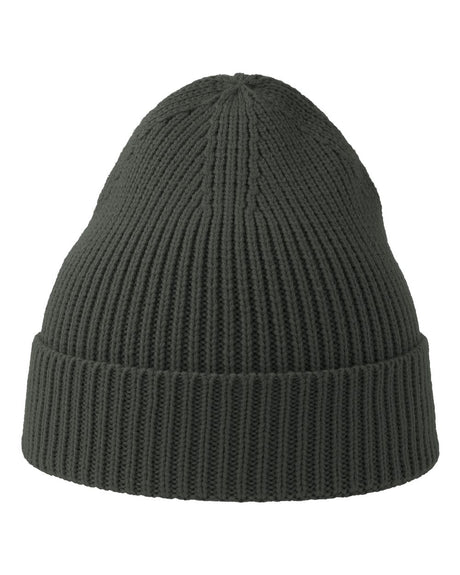 Atlantis Headwear Sustainable Fine Rib Cuffed Beanie. ANDY - Dark Grey