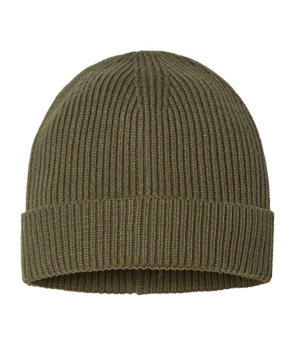 Atlantis Headwear Sustainable Fine Rib Cuffed Beanie. ANDY - Olive