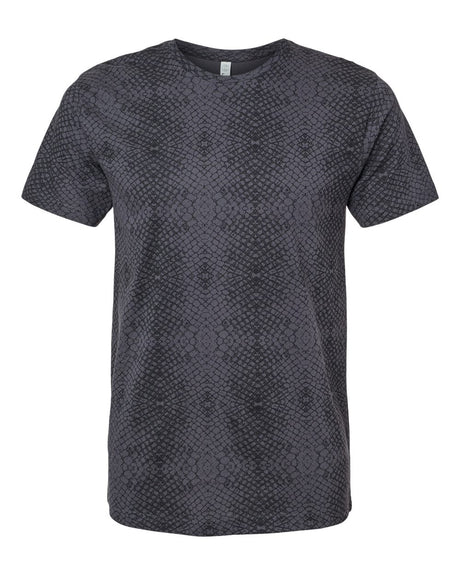 LAT Unisex Fine Jersey Tee. 6901 - Black Reptile
