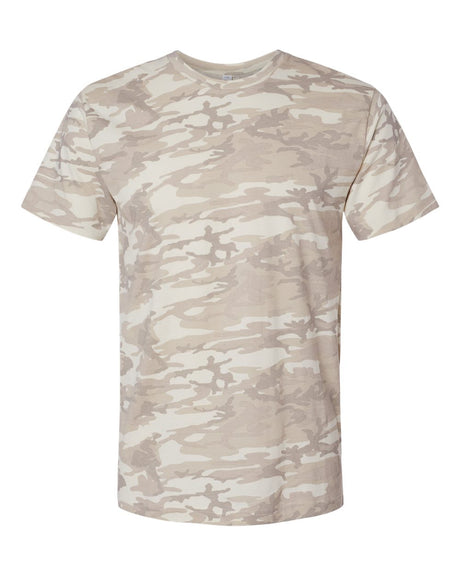 LAT Unisex Fine Jersey Tee. 6901 - Natural Camo