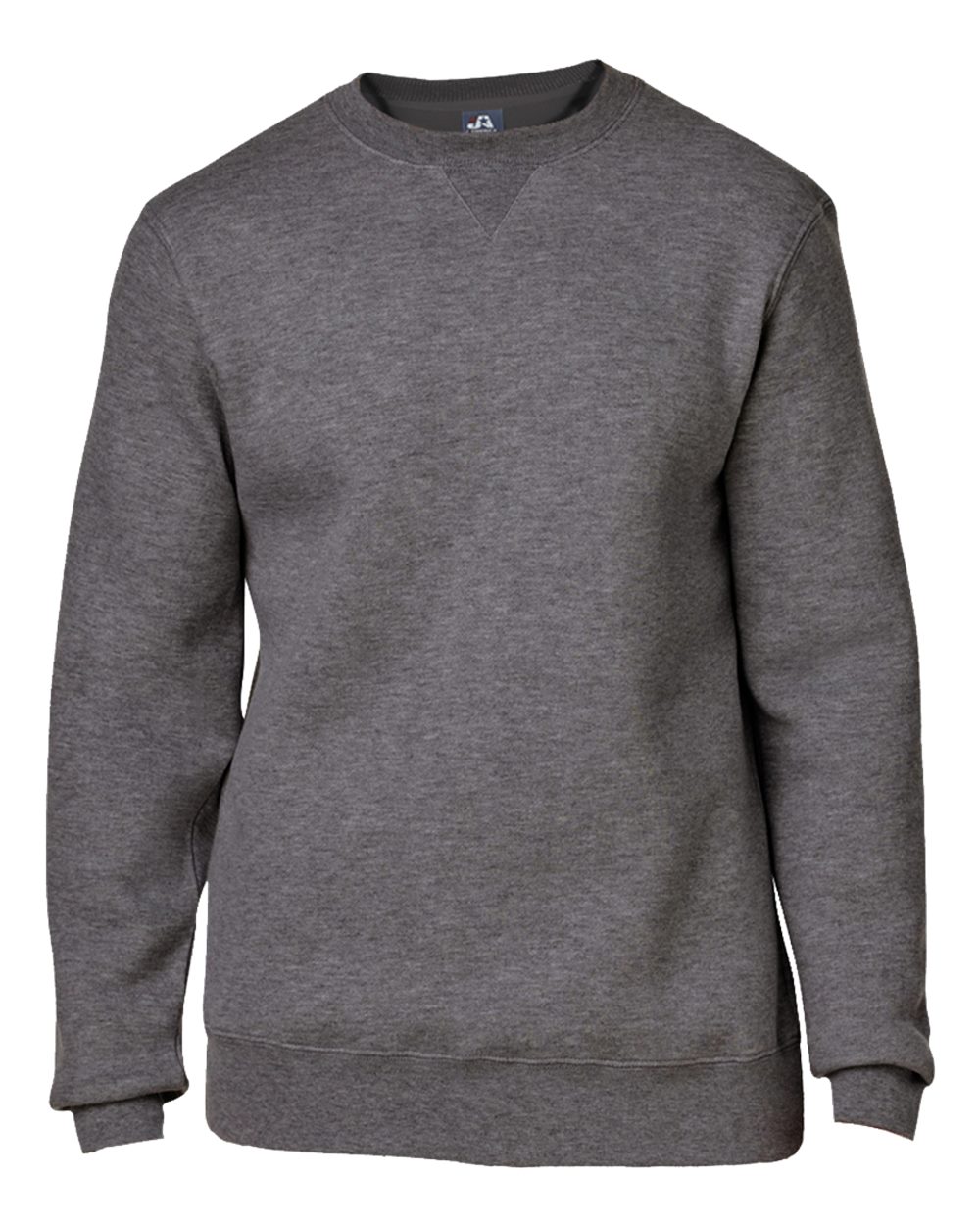 J. America Unisex Premium Fleece Crewneck Sweatshirt. 8424 - Charcoal Heather