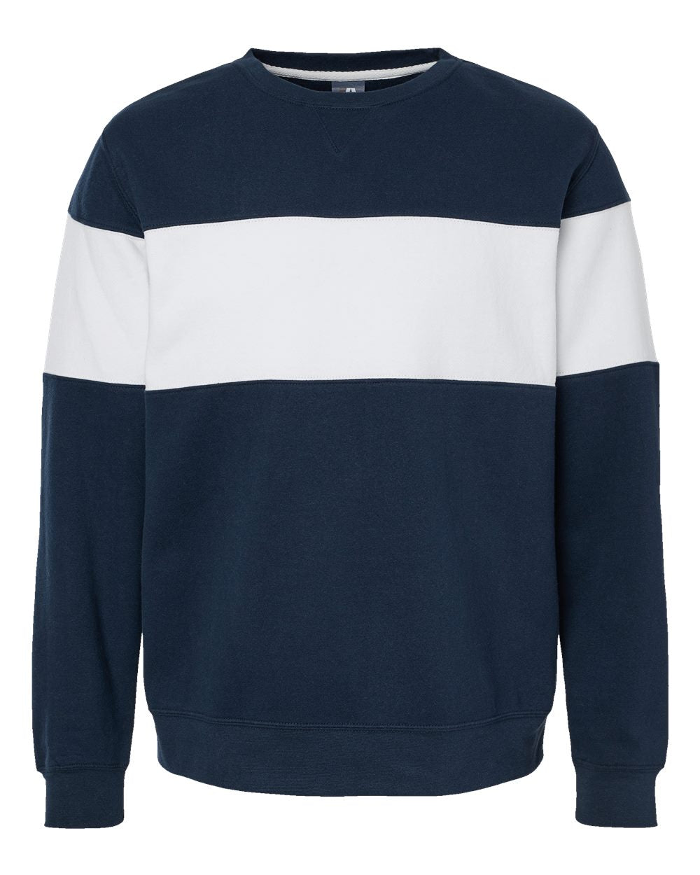 J. America Unisex Varsity Fleece Crewneck Sweatshirt. 8646 - Navy
