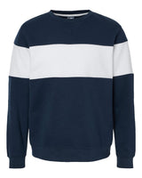 J. America Unisex Varsity Fleece Crewneck Sweatshirt. 8646 - Navy