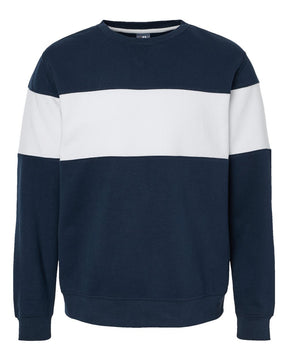 J. America Unisex Varsity Fleece Crewneck Sweatshirt. 8646 - Navy