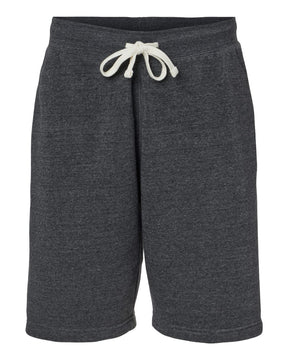 J. America Unisex Triblend Fleece Shorts. 8855 - Black Triblend