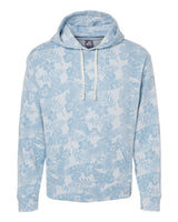J. America Men's Triblend Fleece Hooded Sweatshirt. 8871 - Chambray Aloha Triblend
