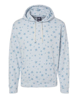 J. America Men's Triblend Fleece Hooded Sweatshirt. 8871 - Chambray Stars Triblend
