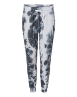 J. America Unisex Tie-Dyed Fleece Joggers. 8884 - Black Tie Dye