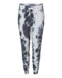 J. America Unisex Tie-Dyed Fleece Joggers. 8884 - Black Tie Dye