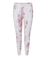 J. America Unisex Tie-Dyed Fleece Joggers. 8884 - Dusty Rose Tie Dye