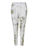 J. America Unisex Tie-Dyed Fleece Joggers. 8884 - Olive Tie Dye