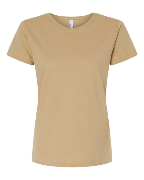 LAT Women's Fine Jersey Tee. 3516 - Latte