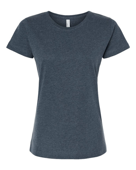 LAT Women's Fine Jersey Tee. 3516 - Vintage Denim