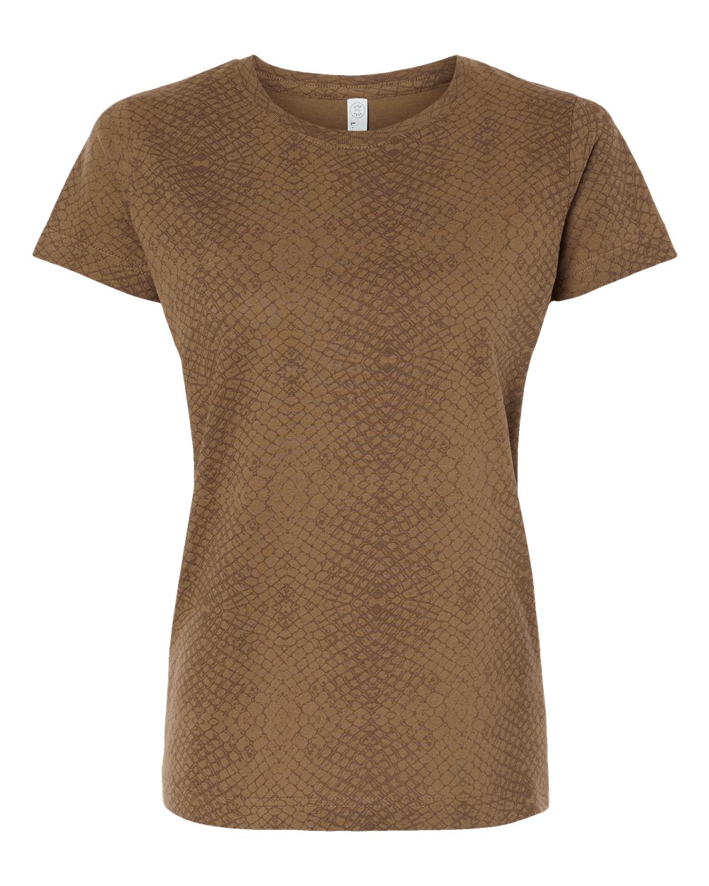 LAT Women's Fine Jersey Tee. 3516 - Brown Reptile