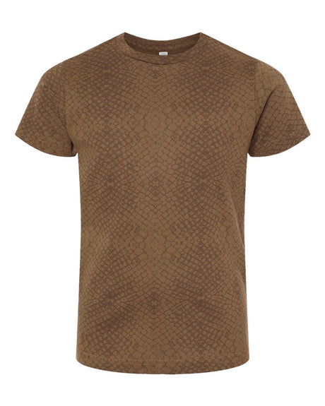 LAT Youth Fine Jersey Tee. 6101 - Brown Reptile