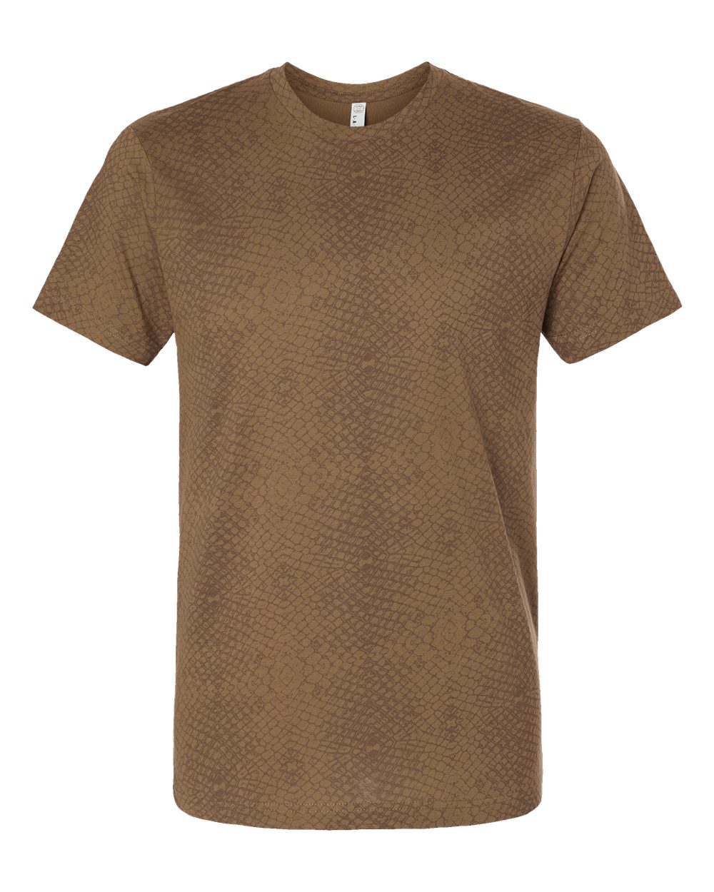 LAT Unisex Fine Jersey Tee. 6901 - Brown Reptile