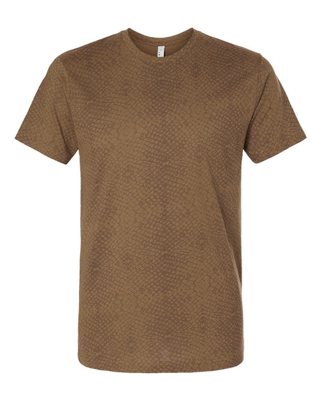 LAT Unisex Fine Jersey Tee. 6901 - Brown Reptile