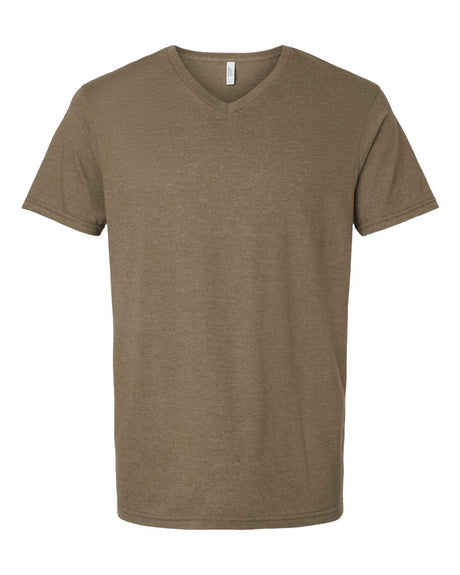 American Apparel Unisex CVC V-Neck Tee. 2006CVC - Heather Army