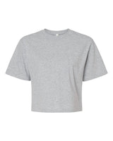 American Apparel Women's Fine Jersey Mid-Length Boxy Tee. 102 - Heather Grey
