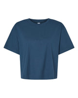 American Apparel Women's Fine Jersey Mid-Length Boxy Tee. 102 - Sea Blue