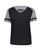 Augusta Sportswear Women's Triblend Fanatic 2.0 V-Neck T-Shirt. 2914 - Black/ Grey Heather