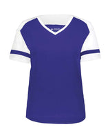 Augusta Sportswear Women's Triblend Fanatic 2.0 V-Neck T-Shirt. 2914 - Purple/ White