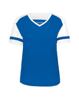 Augusta Sportswear Women's Triblend Fanatic 2.0 V-Neck T-Shirt. 2914 - Royal/ White