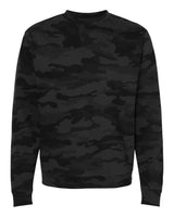 Independent Trading Co. Unisex Midweight Crewneck Sweatshirt. SS3000 - Black Camo