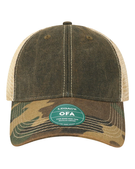 LEGACY Old Favorite Trucker Cap. OFA - Black/ Army Camo/ Khaki