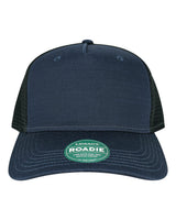 LEGACY Five-Panel Adjustable Cap. ROADIE - Navy Slub/ Black