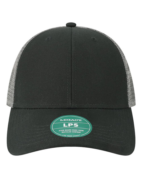 LEGACY Lo-Pro Snapback Trucker Cap. LPS - Black/ Dark Grey