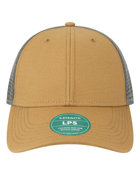 LEGACY Lo-Pro Snapback Trucker Cap. LPS - Caramel/ Dark Grey