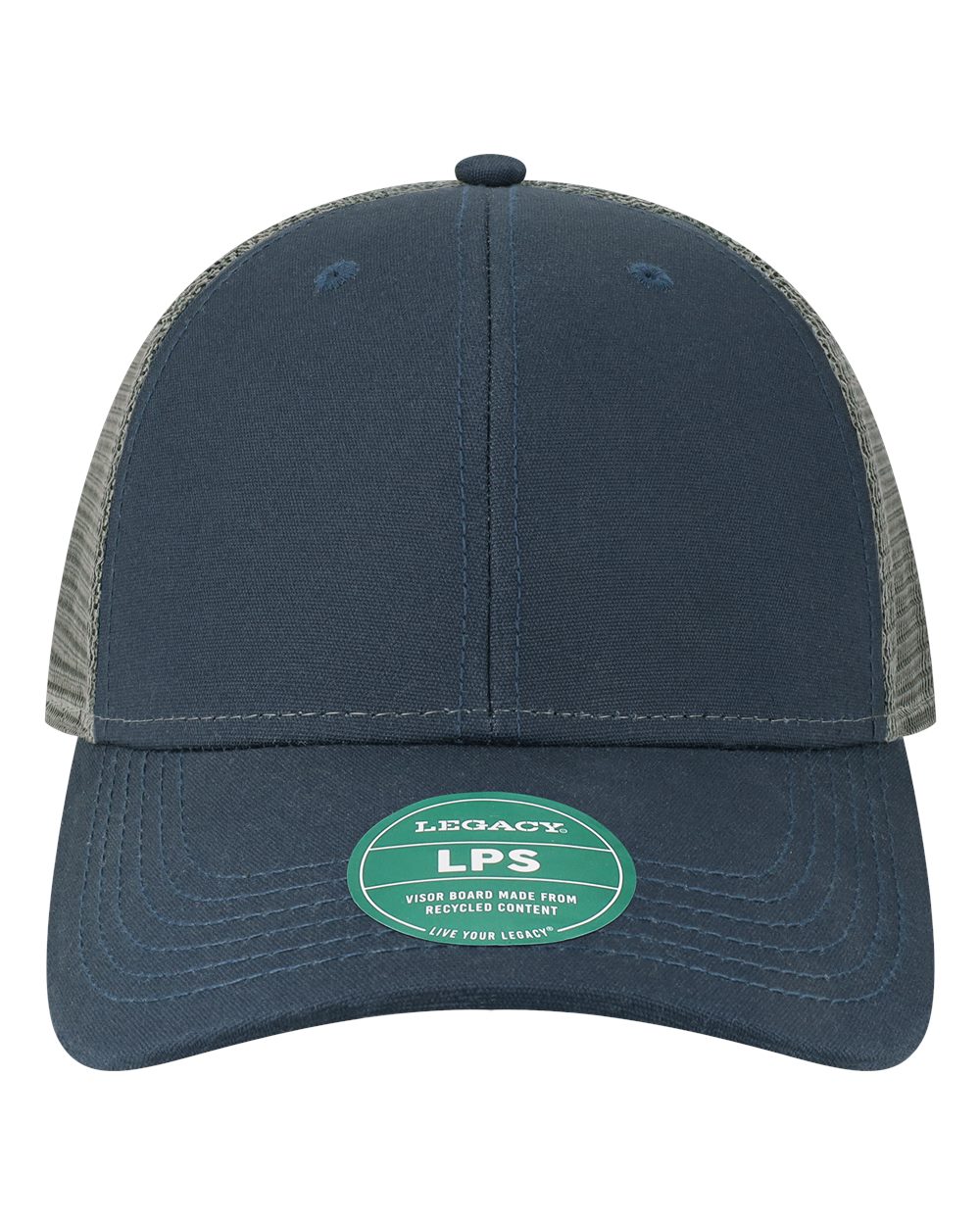 LEGACY Lo-Pro Snapback Trucker Cap. LPS - Navy/ Dark Grey