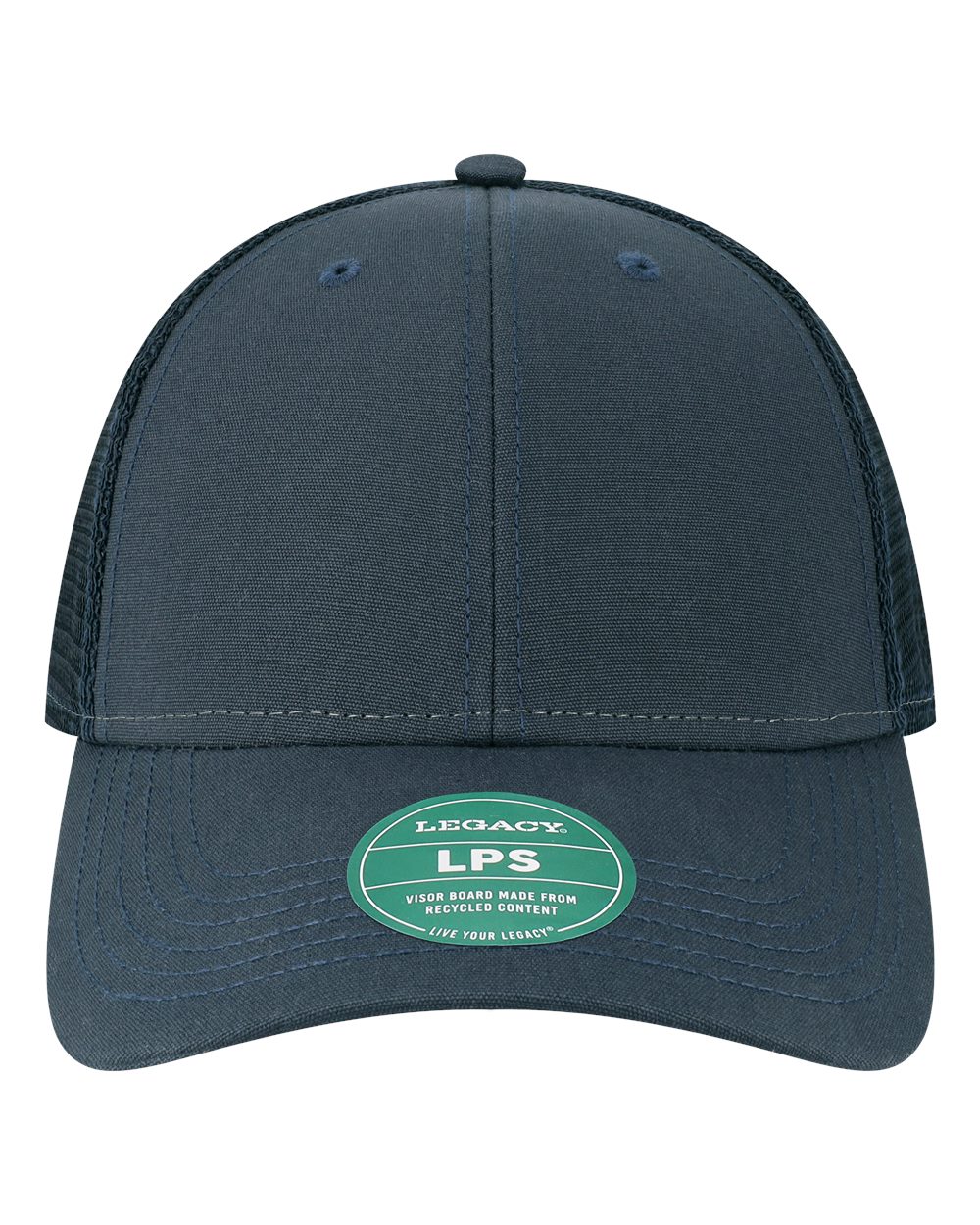 LEGACY Lo-Pro Snapback Trucker Cap. LPS - Navy/ Navy