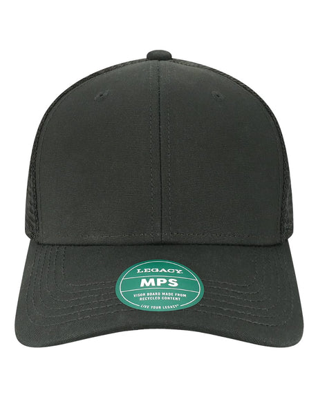 LEGACY Mid-Pro Snapback Trucker Cap. MPS - Black/ Black