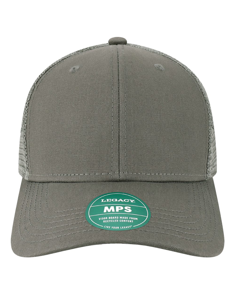 LEGACY Mid-Pro Snapback Trucker Cap. MPS - Dark Grey/ Dark Grey