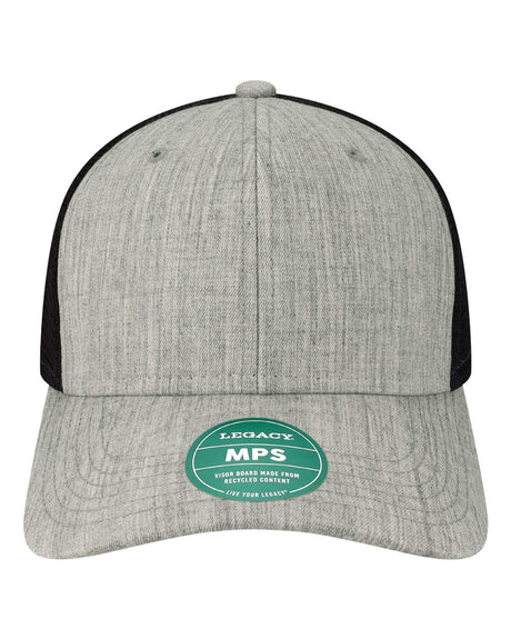 LEGACY Mid-Pro Snapback Trucker Cap. MPS - Melange Grey/ Black
