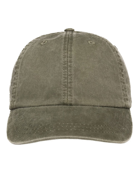 Adams Headwear Optimum Pigment-Dyed Dad Hat. LP101 - Cactus