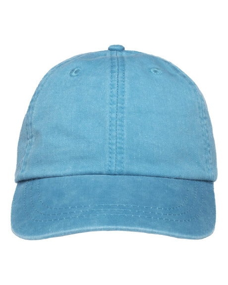 Adams Headwear Optimum Pigment-Dyed Dad Hat. LP101 - Caribbean Blue