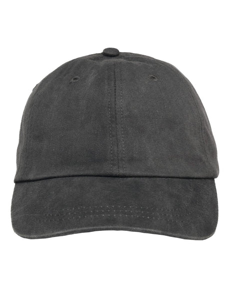 Adams Headwear Optimum Pigment-Dyed Dad Hat. LP101 - Charcoal