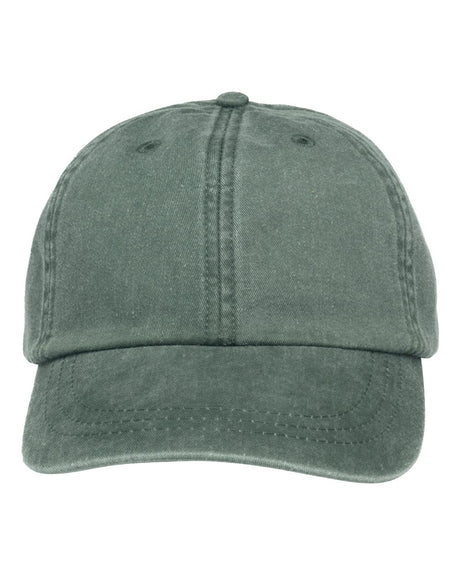 Adams Headwear Optimum Pigment-Dyed Dad Hat. LP101 - Forest Green